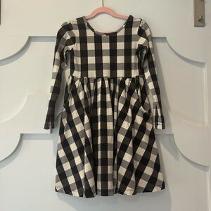 Hanna Andersson b&w plaid skater dress